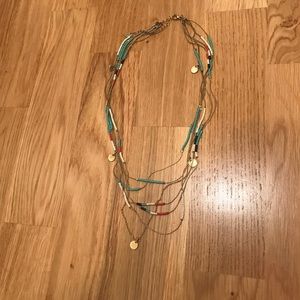 Zara multi chain beaded necklace